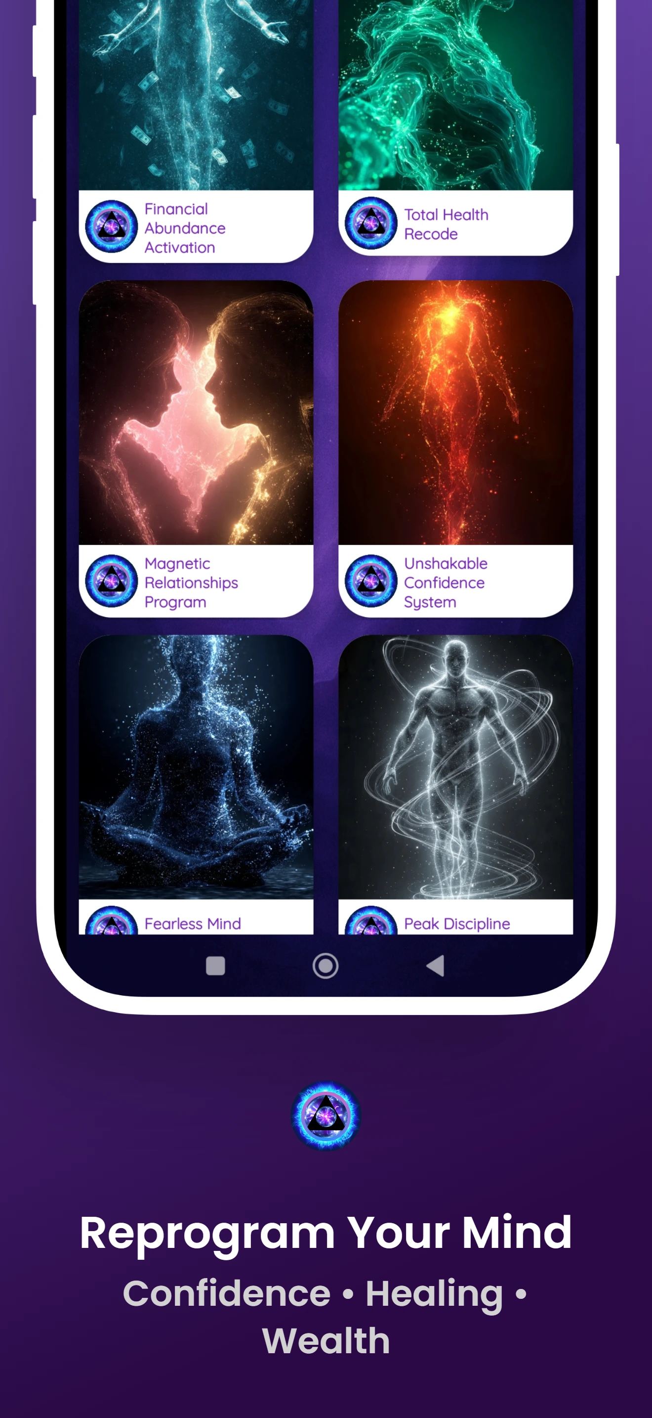 Enlightenment meditation and healing screen